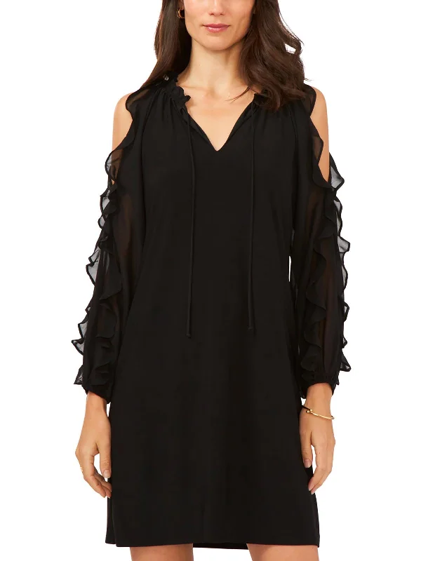Loyalty Reward Womens Cold Shoulder Short Mini Dress