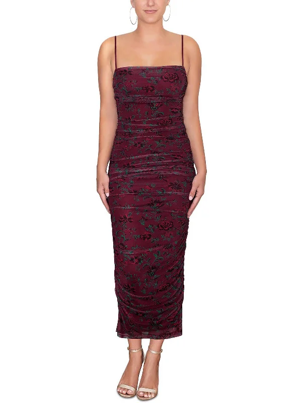 Online Exclusive Helena Womens Floral Long Cocktail and Party Dress