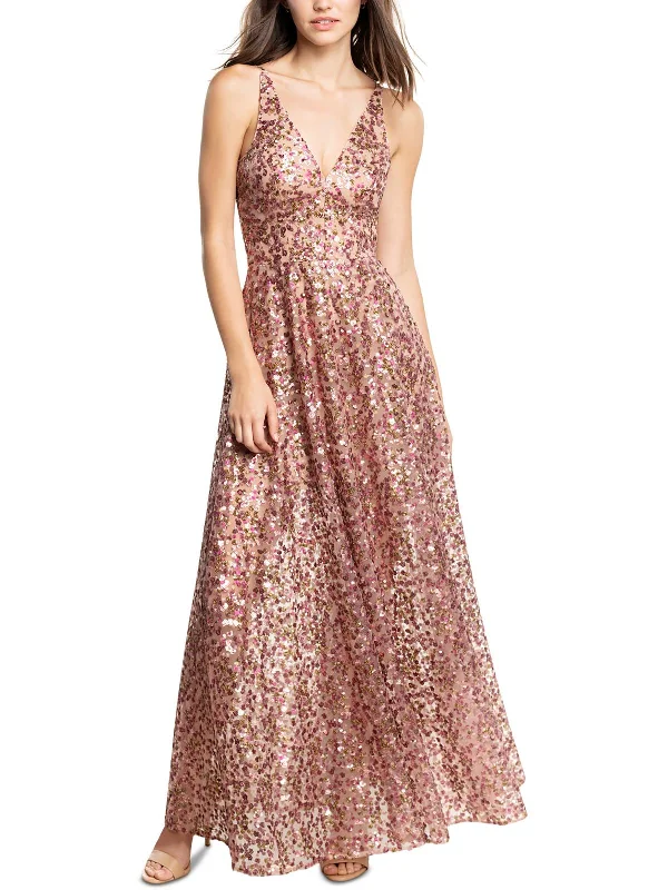 Huge Discounts Womens Sequined Maxi Evening Dress