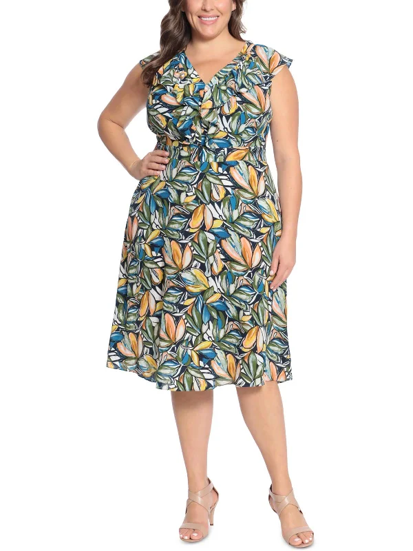 Deal Alert Plus Womens Ruffled Long Maxi Dress