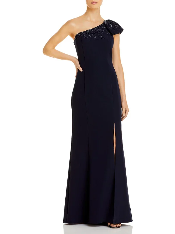 New Markdowns Womens One Shoulder Embellished Evening Dress