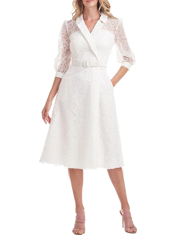 Special Savings Khloe Womens Lace Midi Cocktail and Party Dress