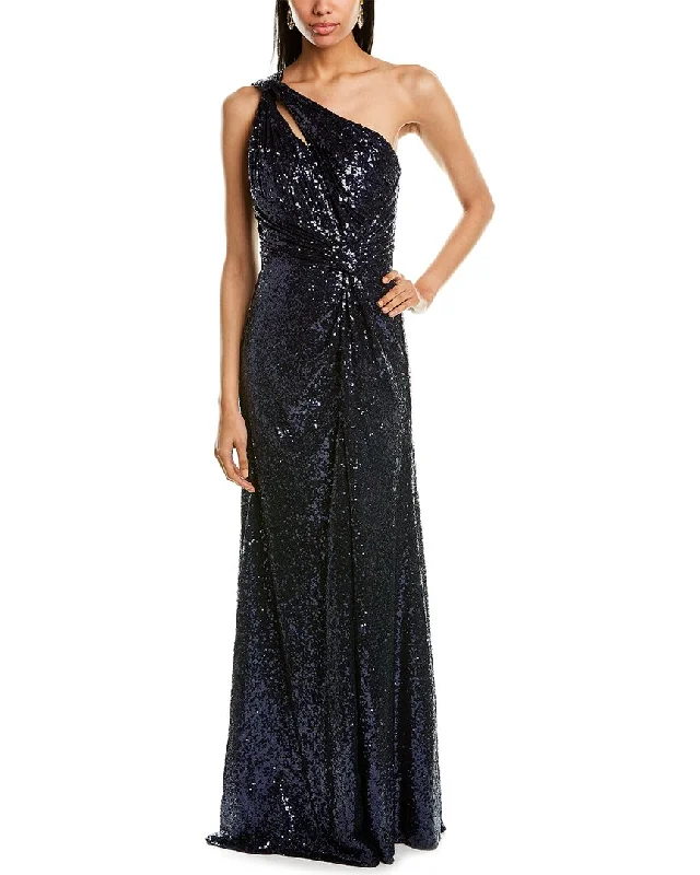 Major Savings Rene Ruiz Draped One-Shoulder Gown