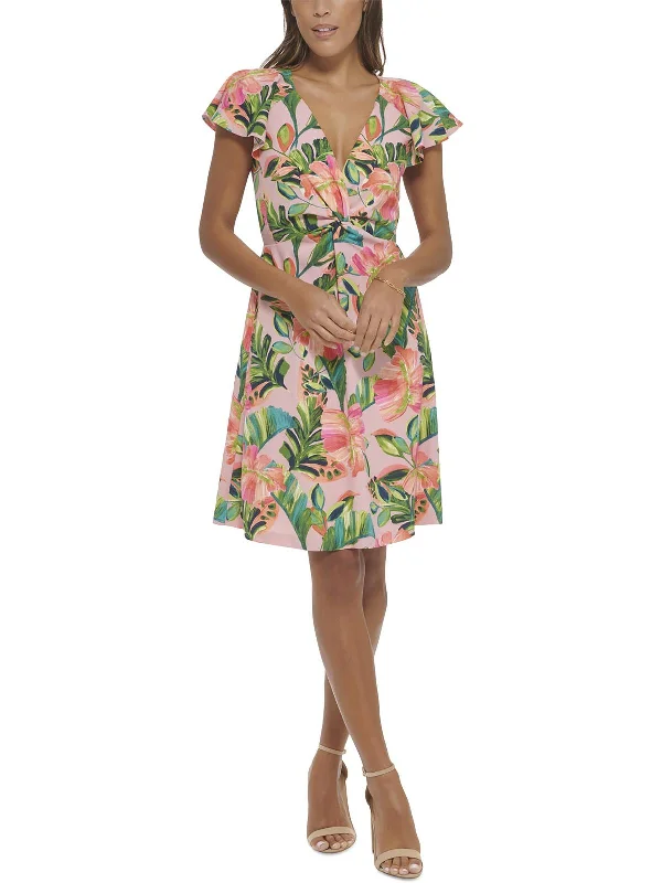 Fantastic Deals Womens Floral Mini Fit & Flare Dress