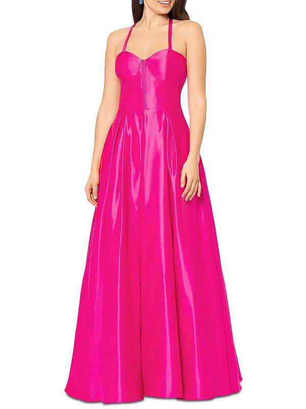Huge Discounts Juniors Womens Corset Lace-Up Evening Dress