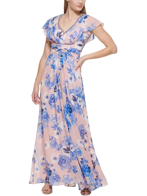 Super Sale Womens Floral Maxi Evening Dress
