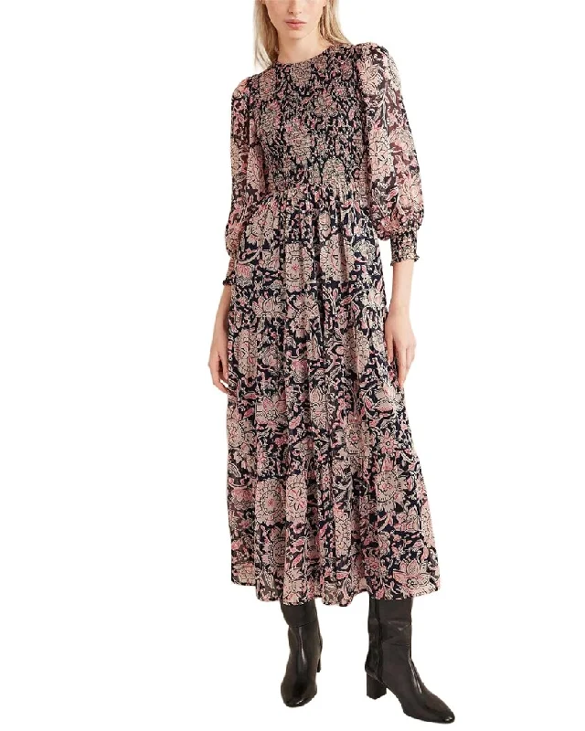 Super Bargain Boden Metallic Smocked Maxi Dress