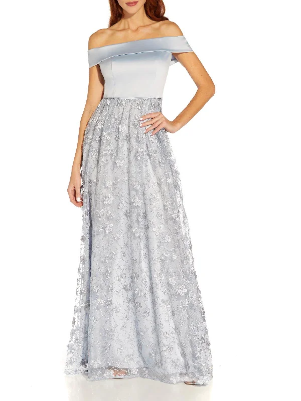 Price Drop Womens Mesh a Evening Dress