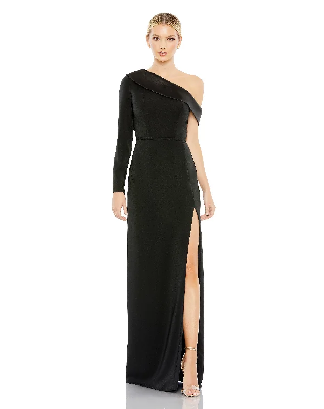 Price Break Long Sleeve Drop Shoulder Evening Gown