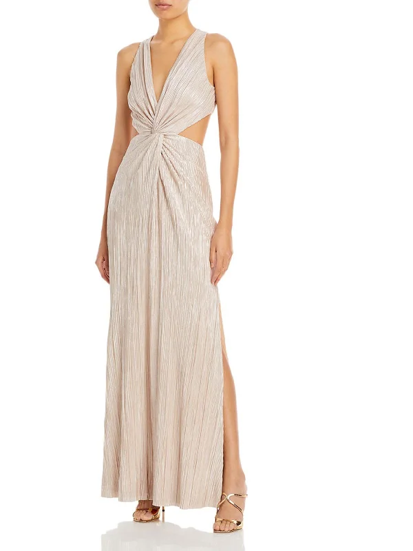 Unmissable Offer Womens Metallic Maxi Evening Dress