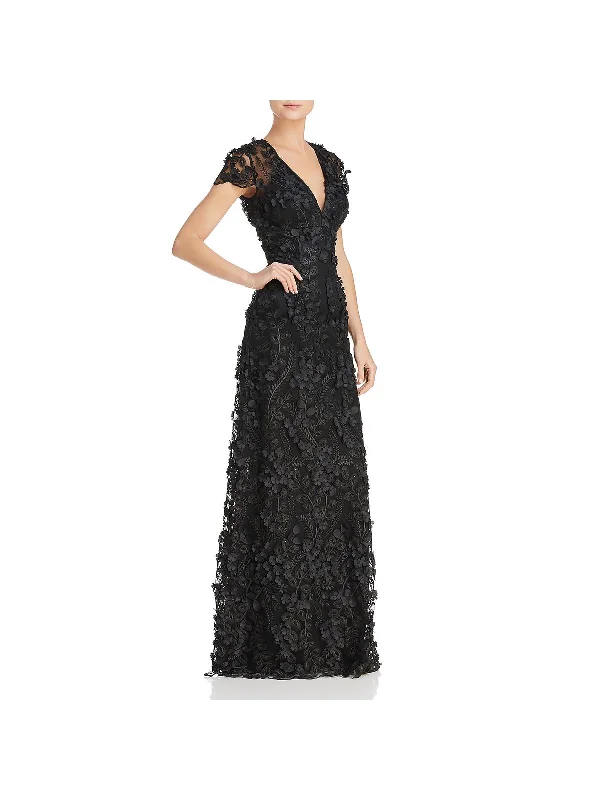 Extra Savings Womens Sequined V-Neck Formal Dress