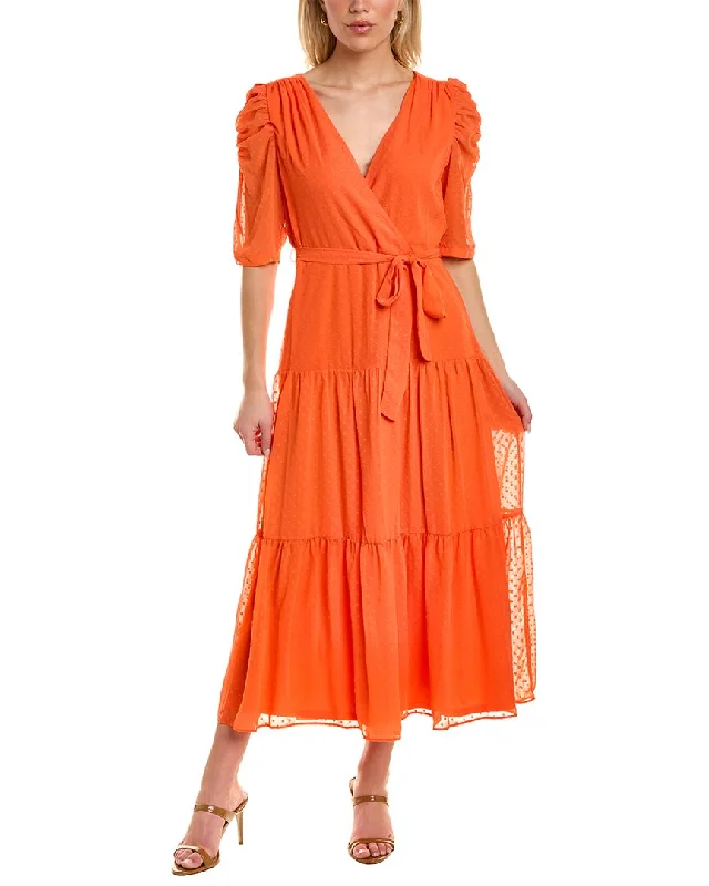 Super Sale Maison Tara Clipped Dot Midi Dress