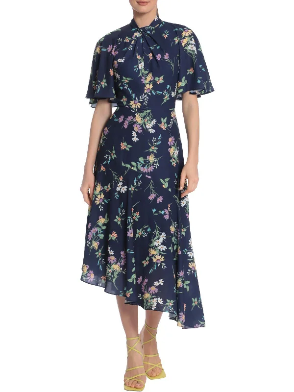 New Arrival Womens Floral Calf Midi Dress