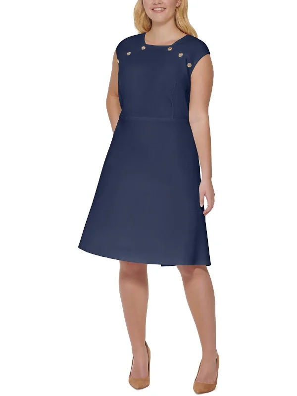 Unmissable Offer Plus Womens Scuba Mini Fit & Flare Dress