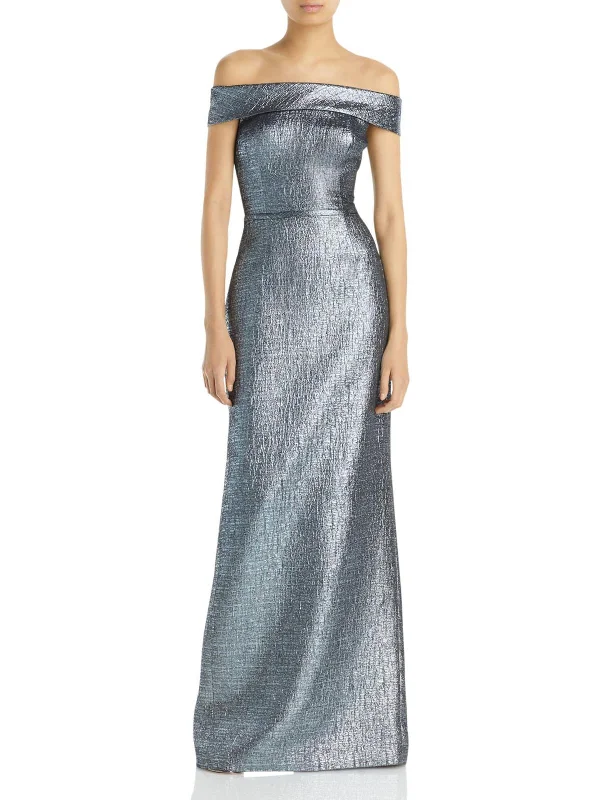 Unbeatable Prices Womens Metallic Long Evening Dress