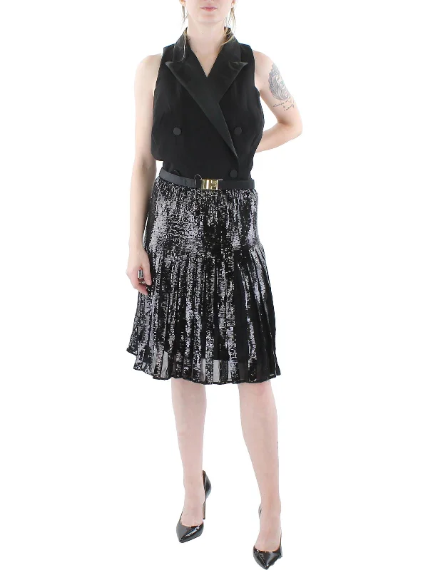 Special Price Womens Crepe Sequined Cocktail and Party Dress