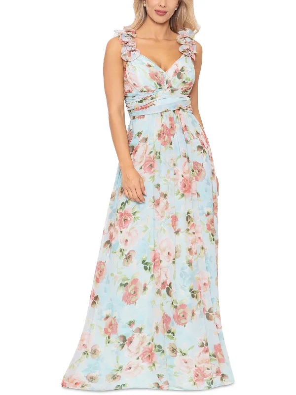 Mega Sale Womens Chiffon Floral Evening Dress