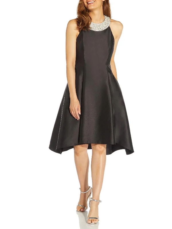 Warehouse Sale Womens Embellished Halter Cocktail and Party Dress