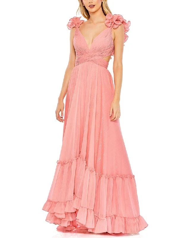 Sale Event Mac Duggal Ruffle Sleeve Sweetheart A-Line Gown