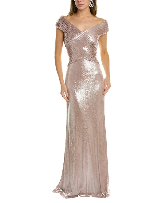 Special Savings Tadashi Shoji Pleated Bodice Gown