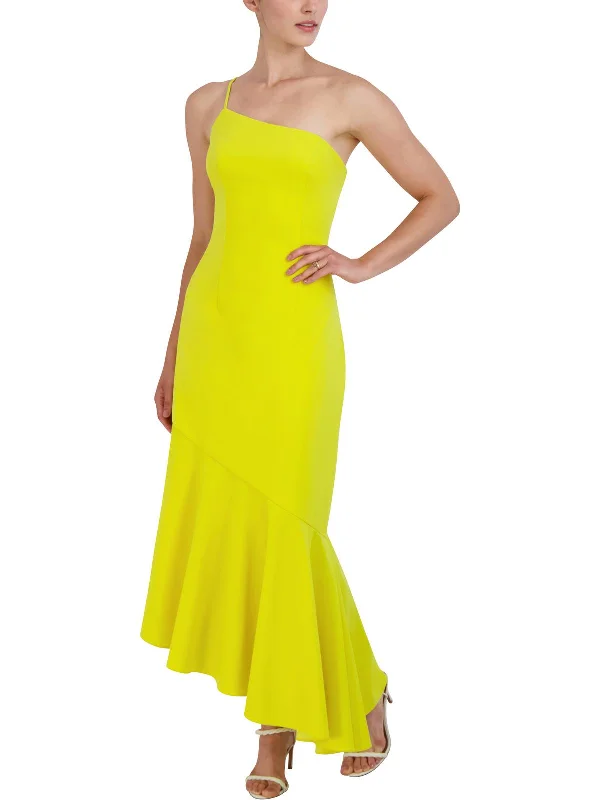 The Best Prices Womens Asymmetric One Shoulder Evening Dress