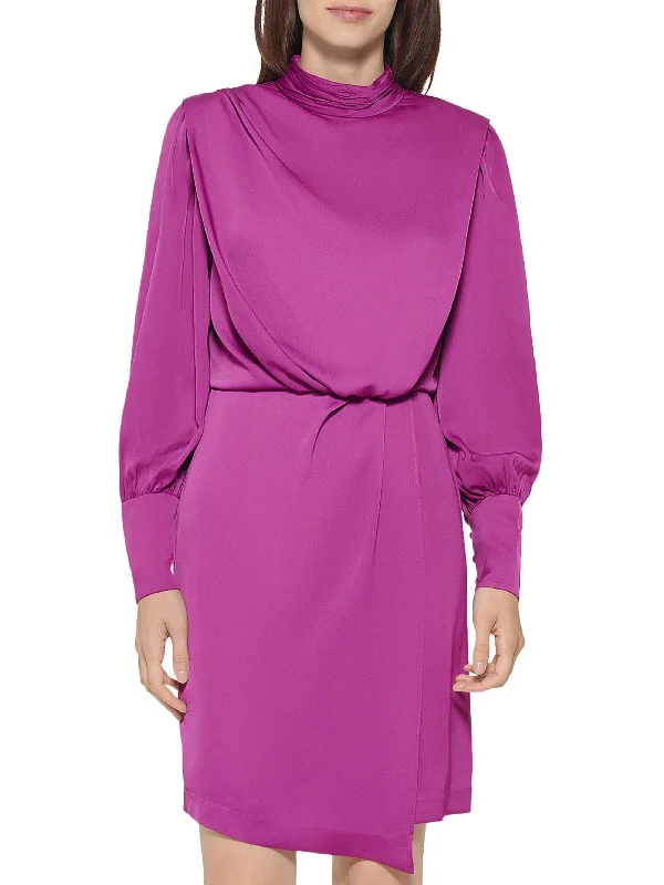 New Arrival Womens Satin Short Mini Dress
