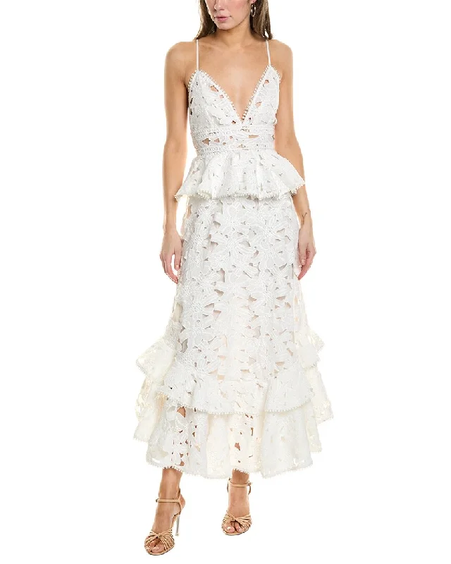 Year-End Clearance Rococo Sand Lace Maxi Dress