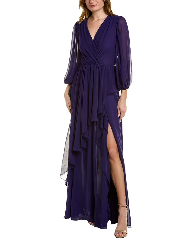 Midnight Sale Teri Jon by Rickie Freeman Chiffon Gown