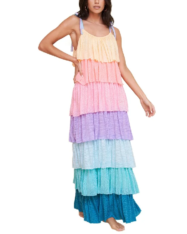 Stock Up and Save Pitusa Rainbow Tiered Maxi Dress