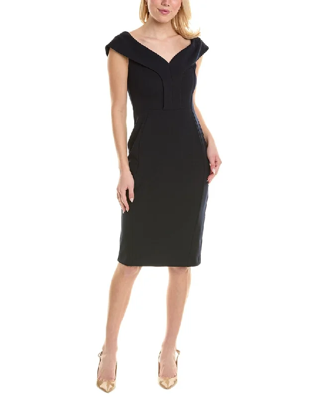 Price Cut Joseph Ribkoff Fold-Over Sheath Dress