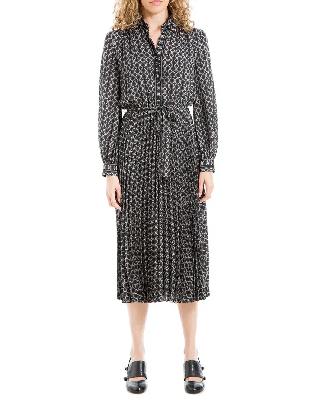 Sale Event Max Studio Collar Pleated Dress