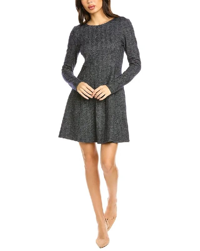 Price Cut Theory Albita Wool-Blend A-Line Dress