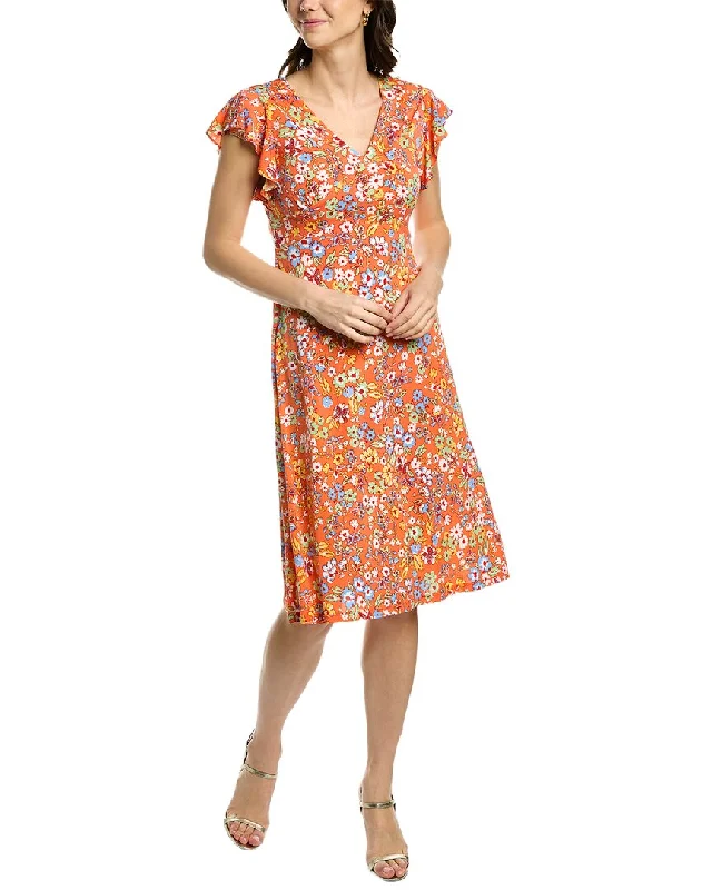 Midnight Sale London Times Ruffle Midi Dress
