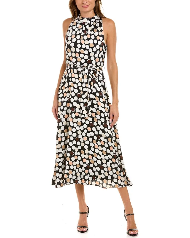 Bargain Bin Anne Klein Tie Neck Midi Dress