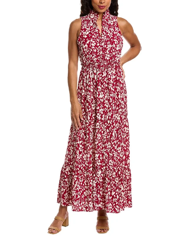 Bargain Prices London Times Ruffle Neck Peasant Maxi Dress