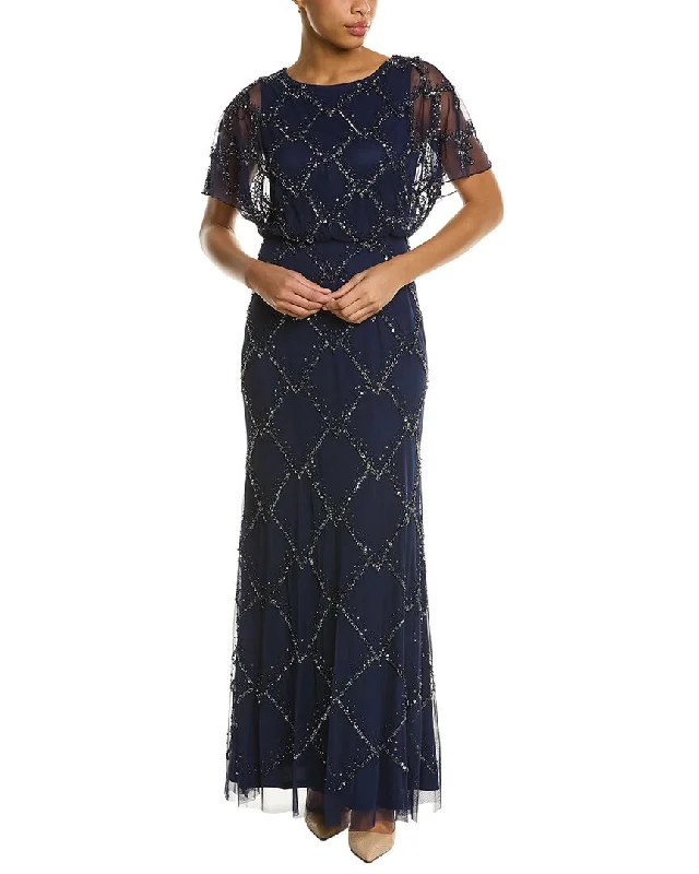 TIME-Limited Offer Adrianna Papell Beaded Gown