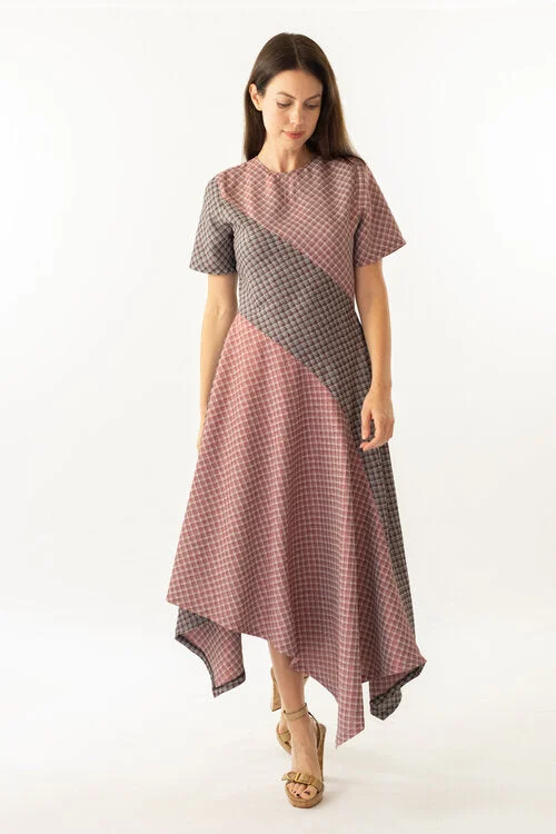 New Deals Trend Patterns TPC26 Bias T-Shirt Dress