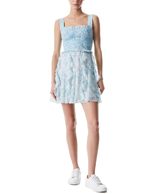 Buy Now alice + olivia Jocelyn Smock Mini Dress