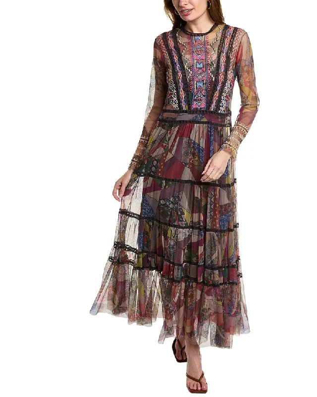 Low Prices JOHNNY WAS GERVASE MESH DRESS (SLIP) MULTI MULTI