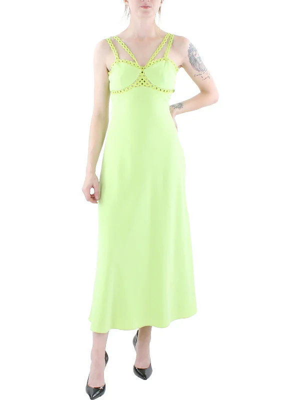 Buy More, Save More Womens Crochet Mid Calf Midi Dress