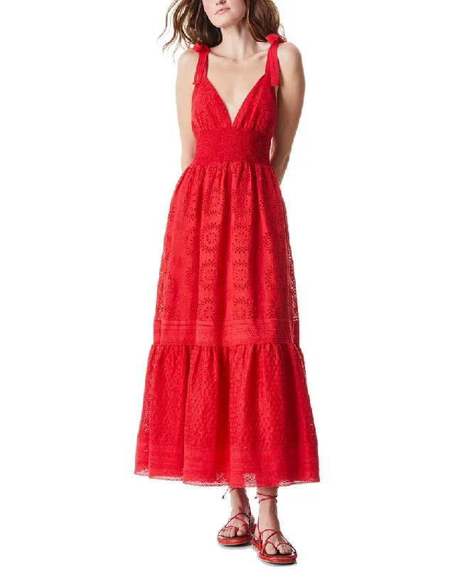 Epic Deals alice + olivia Levine Linen-Blend Midi Dress