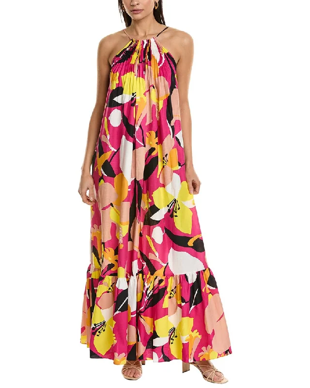 Sneak Peek Sale Ted Baker Strappy Linen-Blend Maxi Dress