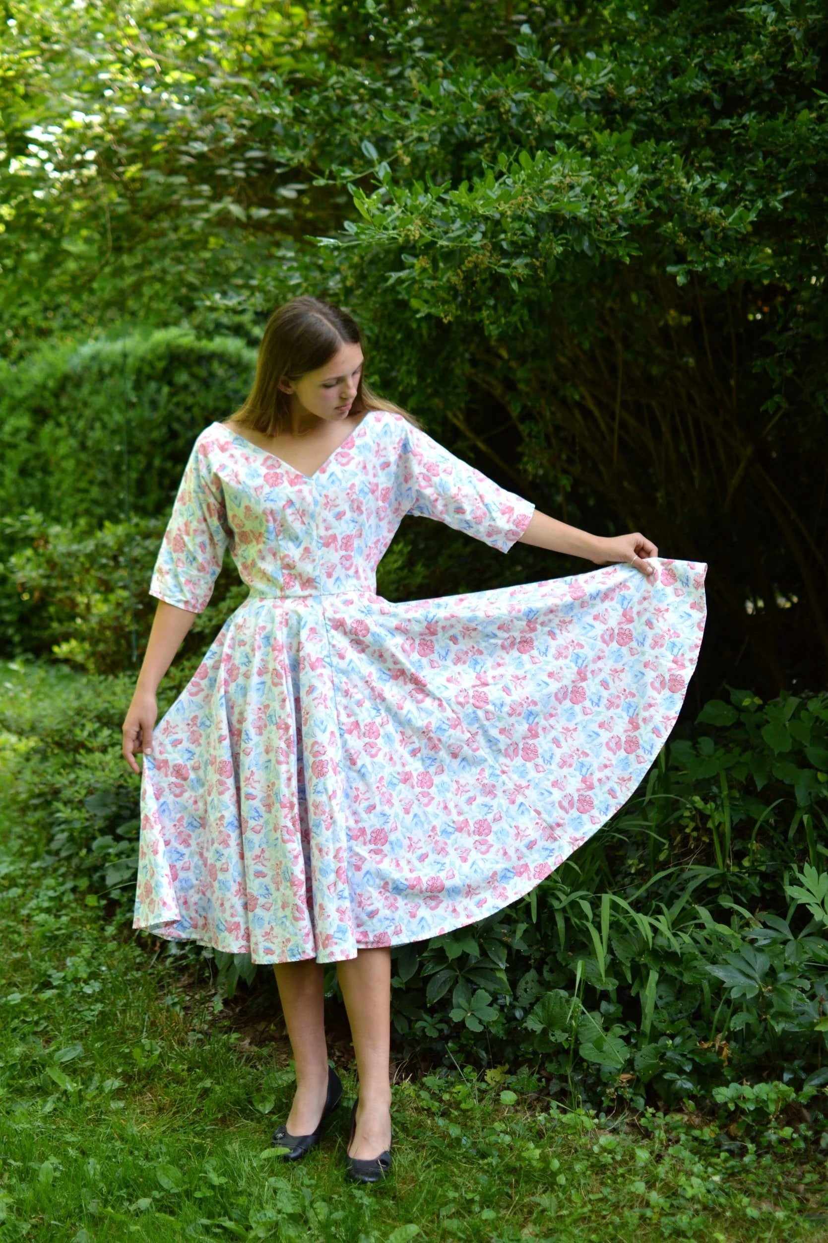Stock Up and Save Folkwear 241 Fifties Fit and Flair Dress