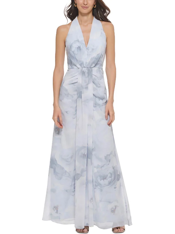 Today’s Deal Womens Chiffon Floral Evening Dress