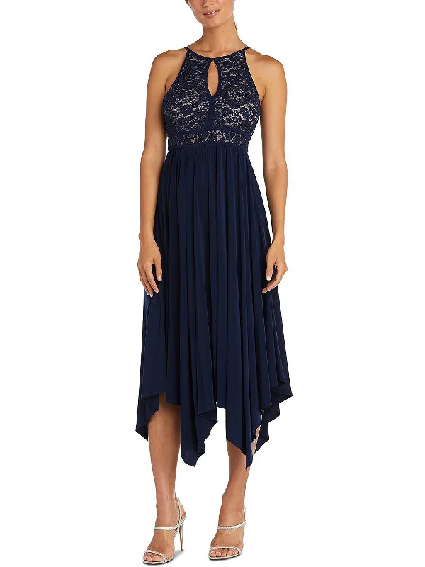 Fantastic Offers Plus Womens Lace Asymmetrical Cocktail and Party Dress