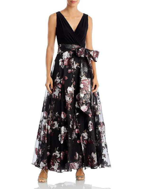 Warehouse Sale Womens Wrap Top Sleeveless Evening Dress