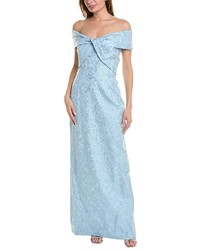 Deep Discounts Teri Jon by Rickie Freeman Off-The-Shoulder Gown