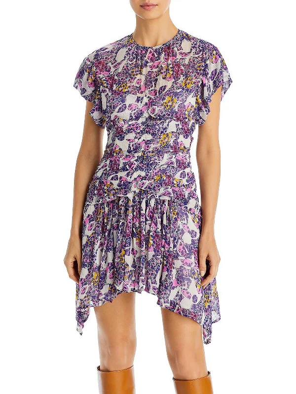 Limited Time Janek Womens Chiffon Printed Shift Dress