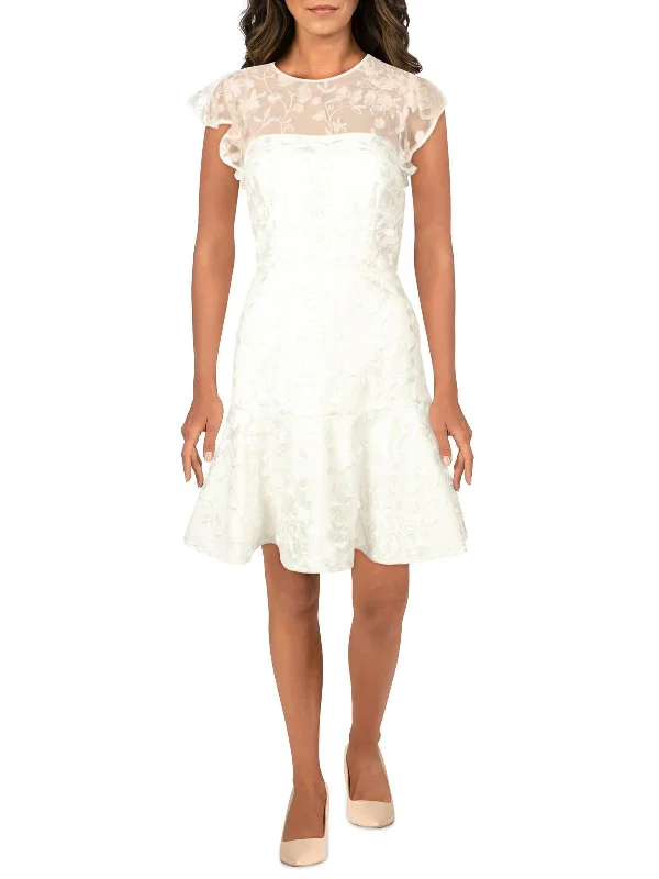 Big Discounts Womens Embroidered Midi Fit & Flare Dress