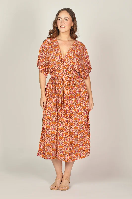Year-End Sale Selma Midi Dress in Go Go